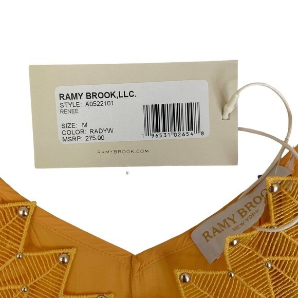 Ramy Brook‎ Renee Yellow Top Women's Size Medium MSRP $275 - Picture 6 of 10